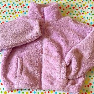 American Eagle Outfitters Pink Teddy Jacket